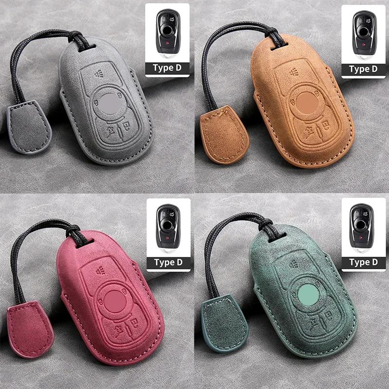 Leather Car Key Case Cover Holder Keychain Shell for Buick Verano Envision Avenir Lacrosse Regal Encore Excelle Enclave Anthem