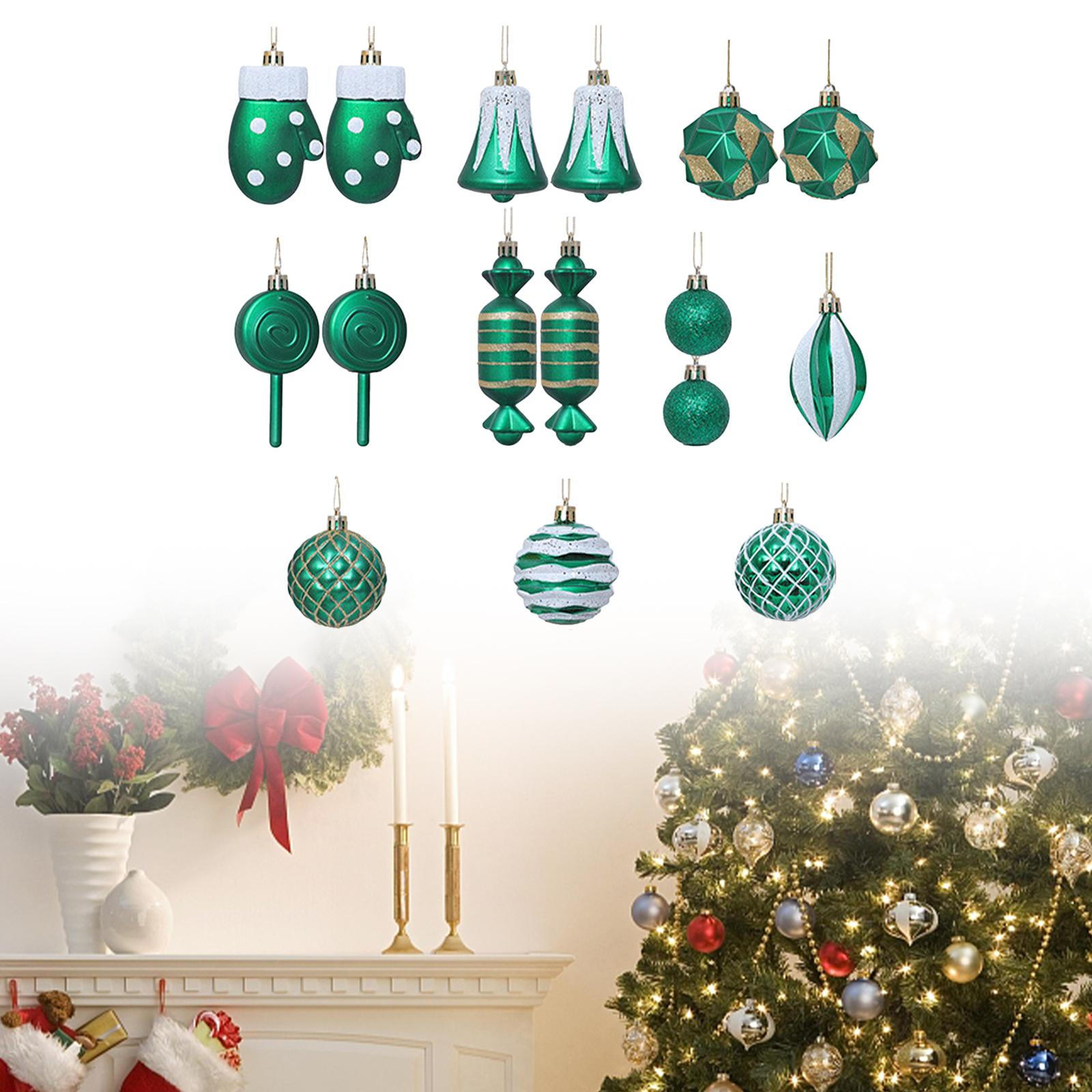 

16 шт. Рождественские маленькие подвески, украшения для рождественской елки, декор для зимней праздничной вечеринки, милые Grass Green