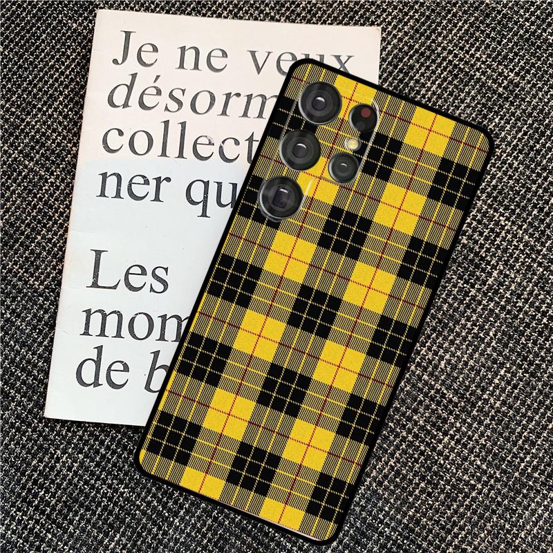 Clan Stewart Dress Tartan Plaid For Samsung Galaxy S24 S23 Ultra S22 S20 S21 FE S8 S9 S10 Note 10 Plus 20 Ultra Phone Case