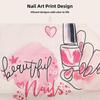 Nail Polish Lipstick Patterns Nail Artist Aprons Anti-fouling Gifts Pinafore Flax Kitchen Women Apron For Nail Lovers