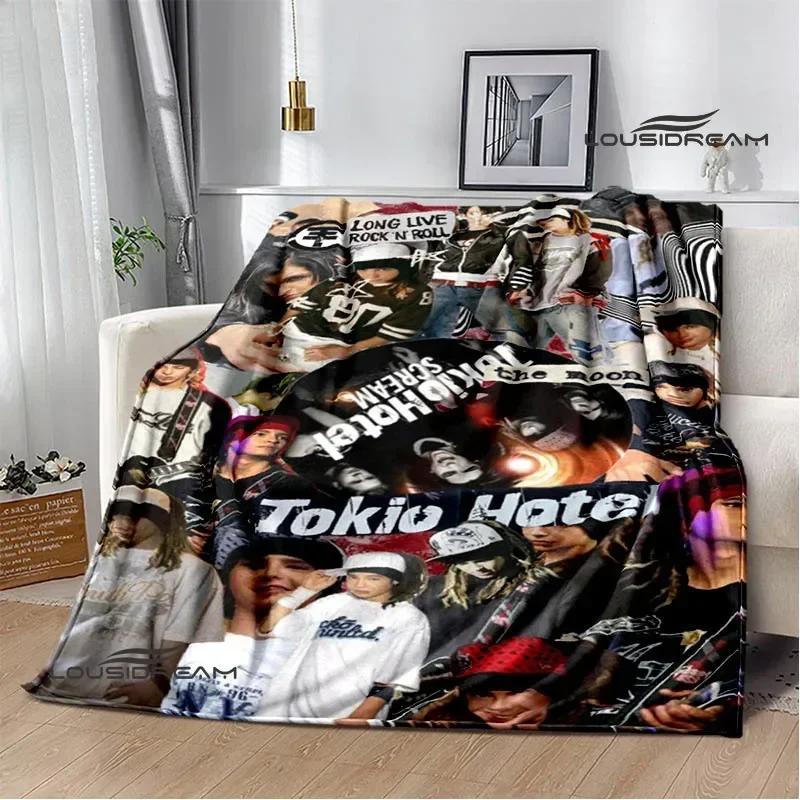 Rock band Tokio Hotel Printed blankets Picnic blanket Flange Warm blanket Home travel blankets bed linings birthday gift