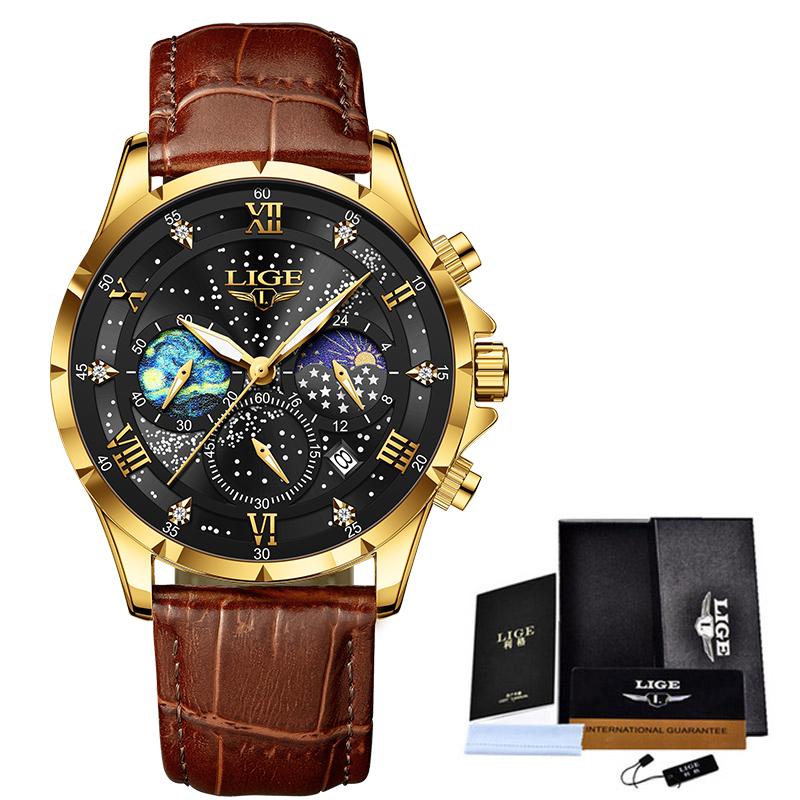 New Waterproof Watches for Men Brand Luxury Men's Military Watch Fashion 24 Hour Moon Phase Watch Men Montre Homme