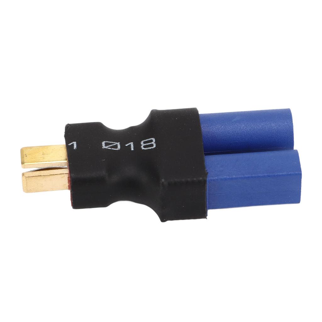 10 Pcs EC5 Female to T Male Adapter Blue Black 10x20x47mm Rubber Plastic Copper EC5 Connector Plug for RC Boat
