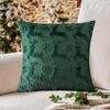 Plush Jacquard Christmas Pillow Cover Soft Home Decor Christmas Living Room Sofa Throw Cushion Cover Embroidered Pillowcase
