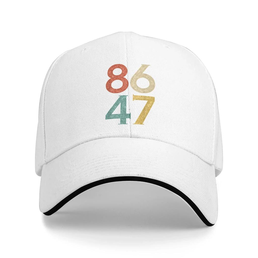 Vintage 80s Style 86 47 Anti President Sun Baseball Cap  Summer Casual Trucker Hat For Men Women Outdoor Sports Baseball Caps