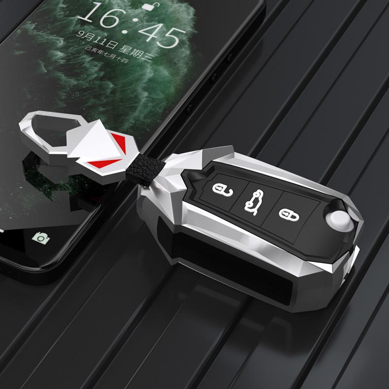 Zinc Alloy Car Folding Key Cover For Opel Grandland X Combo For Peugeot 208 2008 407 408 Rifter 2020 Cap For Citroen C5 Aircross