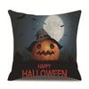 Halloween Linen Pillow Cover Printed Pillow Cover