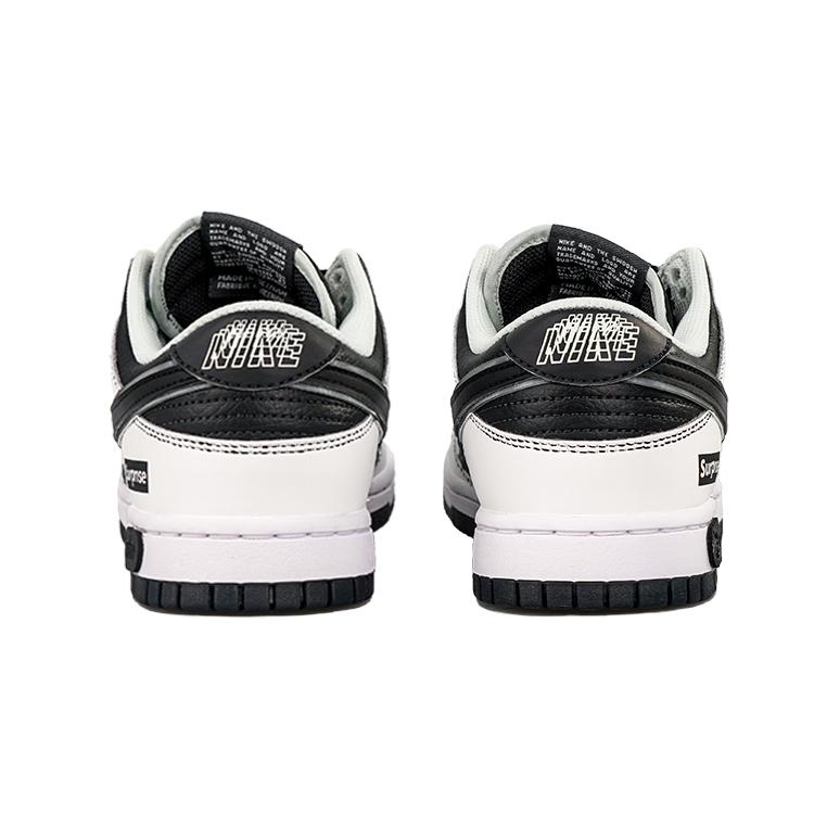 Nike Dunk RISK Line Oreo Slip Resistant Low Top Skateboard Shoes Men's Black White FZ1670-001(Team27-)