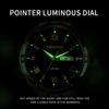 PINDOWS Men's Analog Quartz Watch with Day Date Display Stainless Steel Band Daily Water Resistance