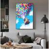 Balloon House UP Movie Print Pixar Poster Oil Painting Wall Art Canvas Painting Adventure Travel Posters Nursery Kids Room Decor