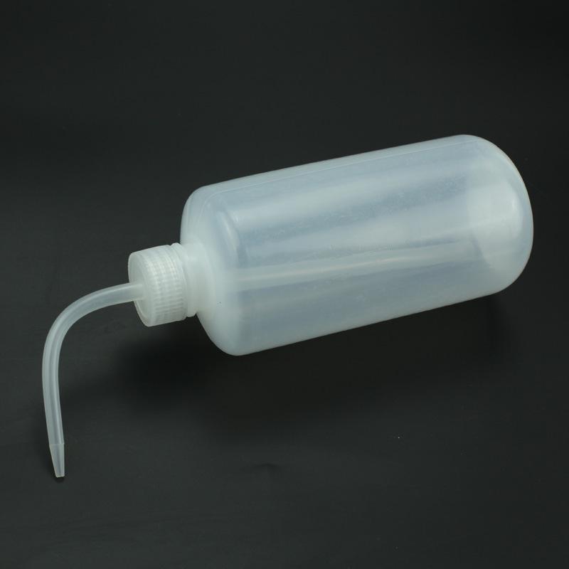 Tattooing Spray Bottle - White, Curved & Pointed Spout, Squeeze Rinsing Bottle, 250ml & 500ml