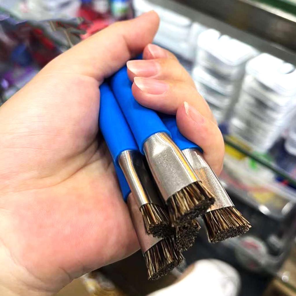 Stahlbürste, antistatische Reinigungsbürste für Motherboards zur Reparatur von Telefon-IC-Pads, Doppelkopf-Stahldrahtbürste mit superfeiner Oberfläche