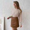 Summer Women Long Sleeve T-shirt O Neck Stripe