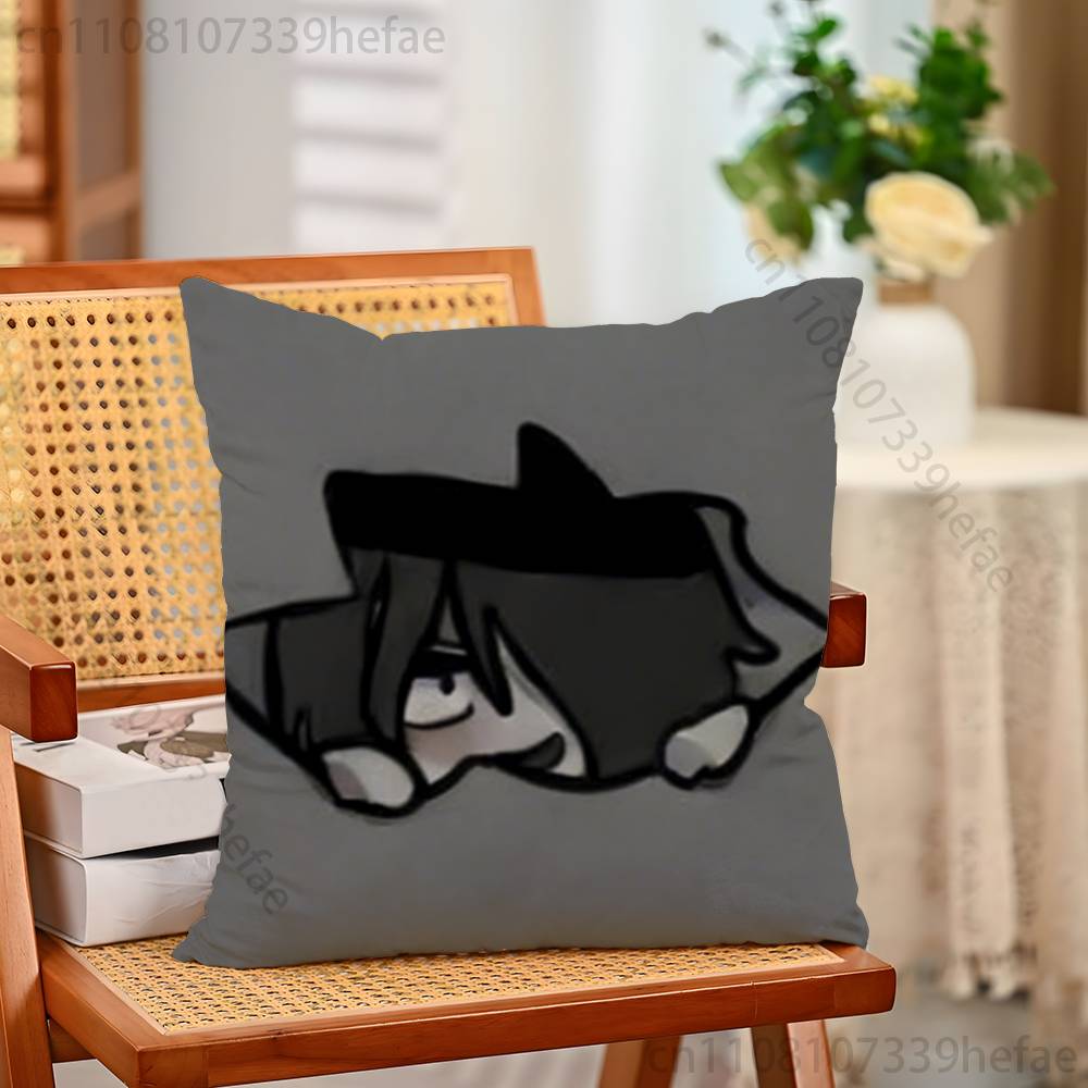 HHomicipher Funny Pillow Case Antidustmite Pillowcase Invisible Zipper Silky Short Plush Sofa Cushion Cover