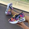 Women's fashion flat bottom inner height increase mesh yarn breathable casual single shoes support platform