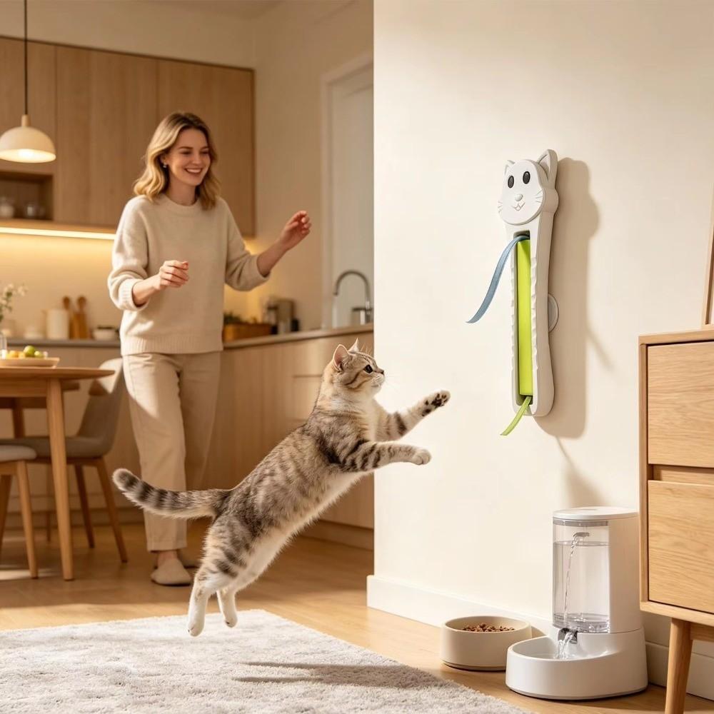 Rechargeable Automatic Moving Pet Toy Adjustable Wall-Mounted Cat Toy  Pet Supplies