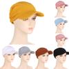Multi-functional Sunscreen Turban Cap Solid Color Hijab Hat Nursing Cap Visor for Sun Hat Turbante Cap for Mom Wife Sist