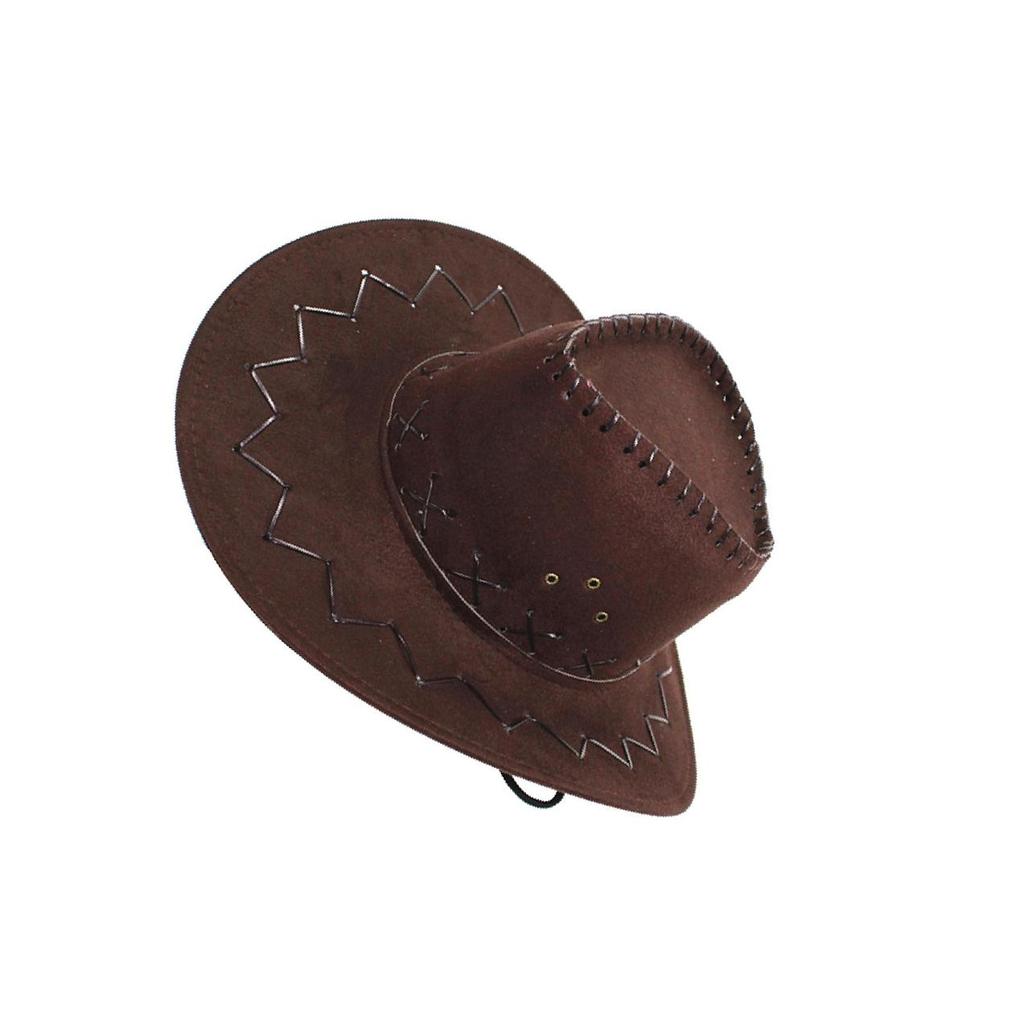 Large Brim Suede Western Cowboy Hat Anti-UV Outdoor Panama Fedora hats Kids