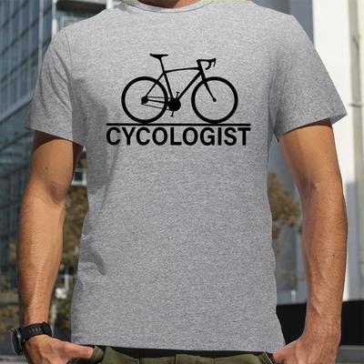 Cycologist Fahrradliebhaber Shirts Fahrrad Geschenkideen Herren Sommer Kurzarm Übergroßes T-Shirt Unisex Mountainbike Sport Mann T-Shirts