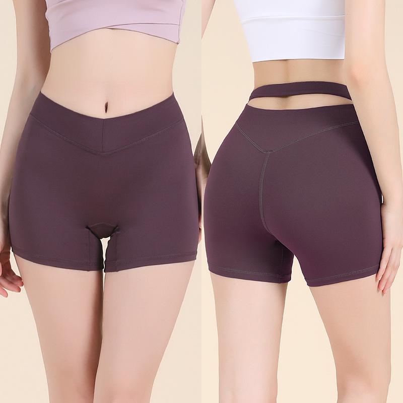Women's Seamless Hip-Lifting Yoga Shorts with Drawstring - Nude Feel Three-Point Running & Fitness Hot Pants