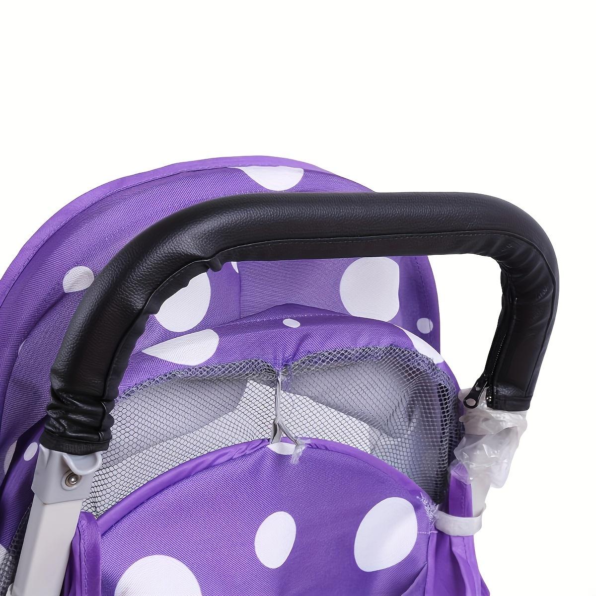 

Stroller handle cover, PU protective cover, foldable and washable zipper style universal baby stroller handle glove, one set чёрный