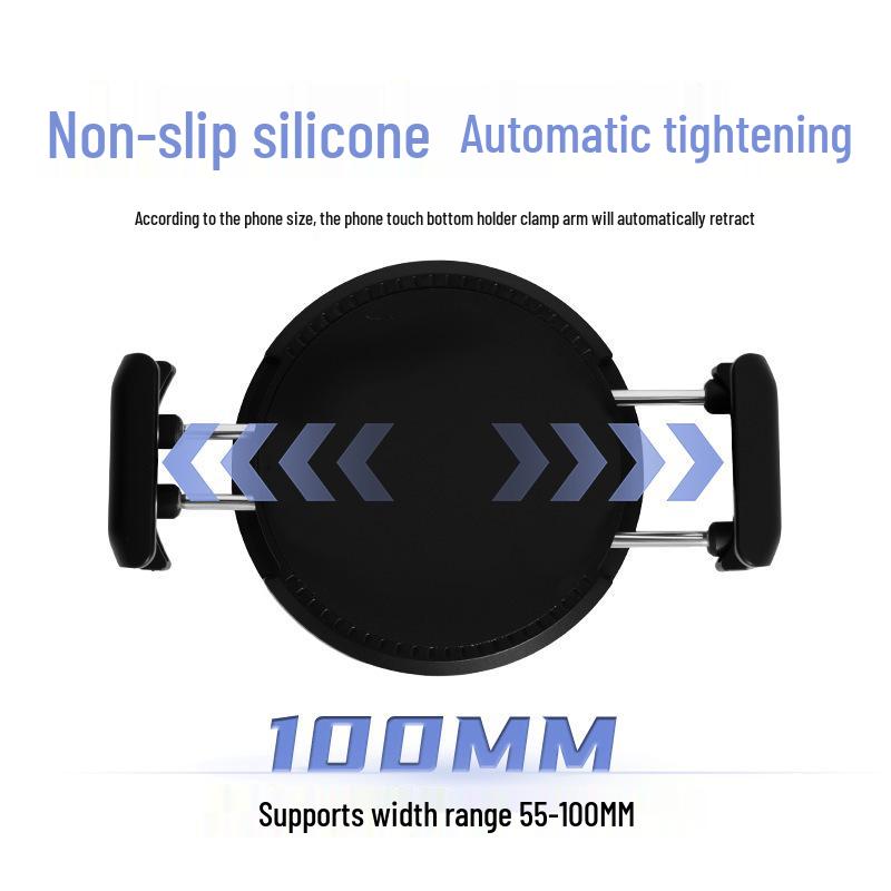 Retractable Dual-Sided Magnetic Phone Holder with Suction Cup for Kitchen & Desk Use
