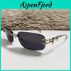 Kpop Inspired Metallic Square Eyewear With Colorful Silver Lenses For Casual Wear