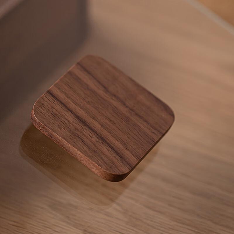 Black Walnut Solid Wood Divided Snack Box with Lid