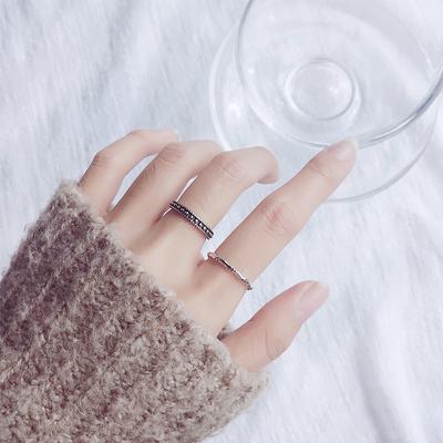 Korean Version of Simple Small Round Bead Ring, Personality Trend, Niche Design Sense, Opening Adjustable Index Finger Ring Cold Wind