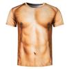 T-shirt stampata in abs con petto finto 3D T-shirt stampata da palestra Abbigliamento da uomo T-shirt estiva streetwear Top Harajuku T-shirt a maniche corte sportive moda