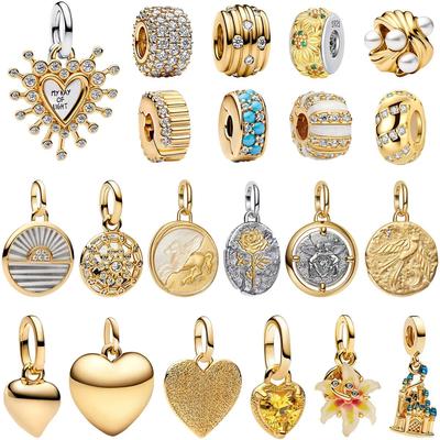 Vintage Copper Charms Plum Blossom Snake Seal Pendants Beads For Original Bracelets Necklace Women Diy Jewelry Gift