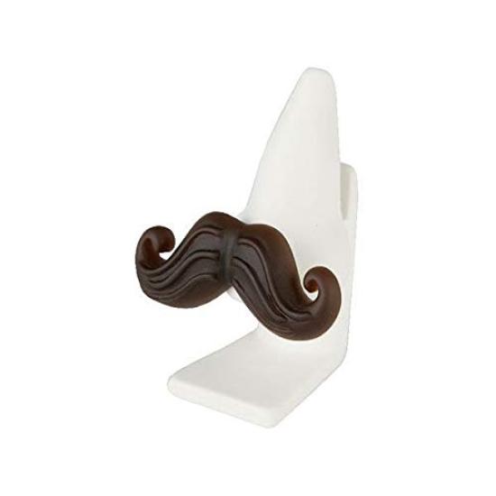 

Dulton Glass Holder Mustache HG341WBR White/Brown H.85mm W.65mm D.60mm