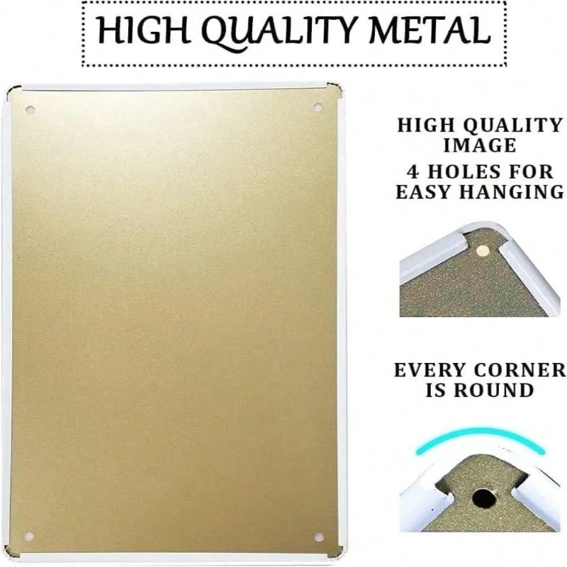 Funny Bat Wall Art Vintage Metal Sign Rustic Home Decor Quote 8x12 Inch