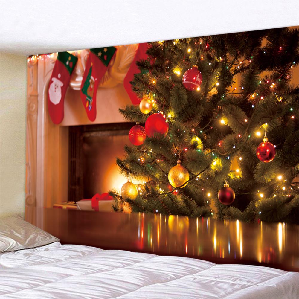 Home Decoration Christmas Snow Print Tapestry Boho Bedroom Living Room Wall Decor Background Fabric tapeçaria de natal