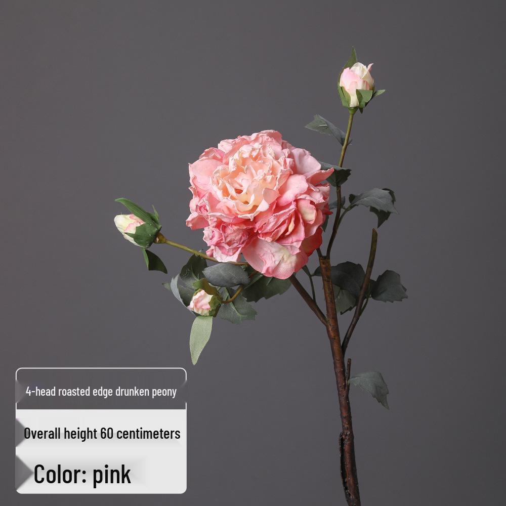 Luxury Silk Peony Flower Decor for Living Room Table