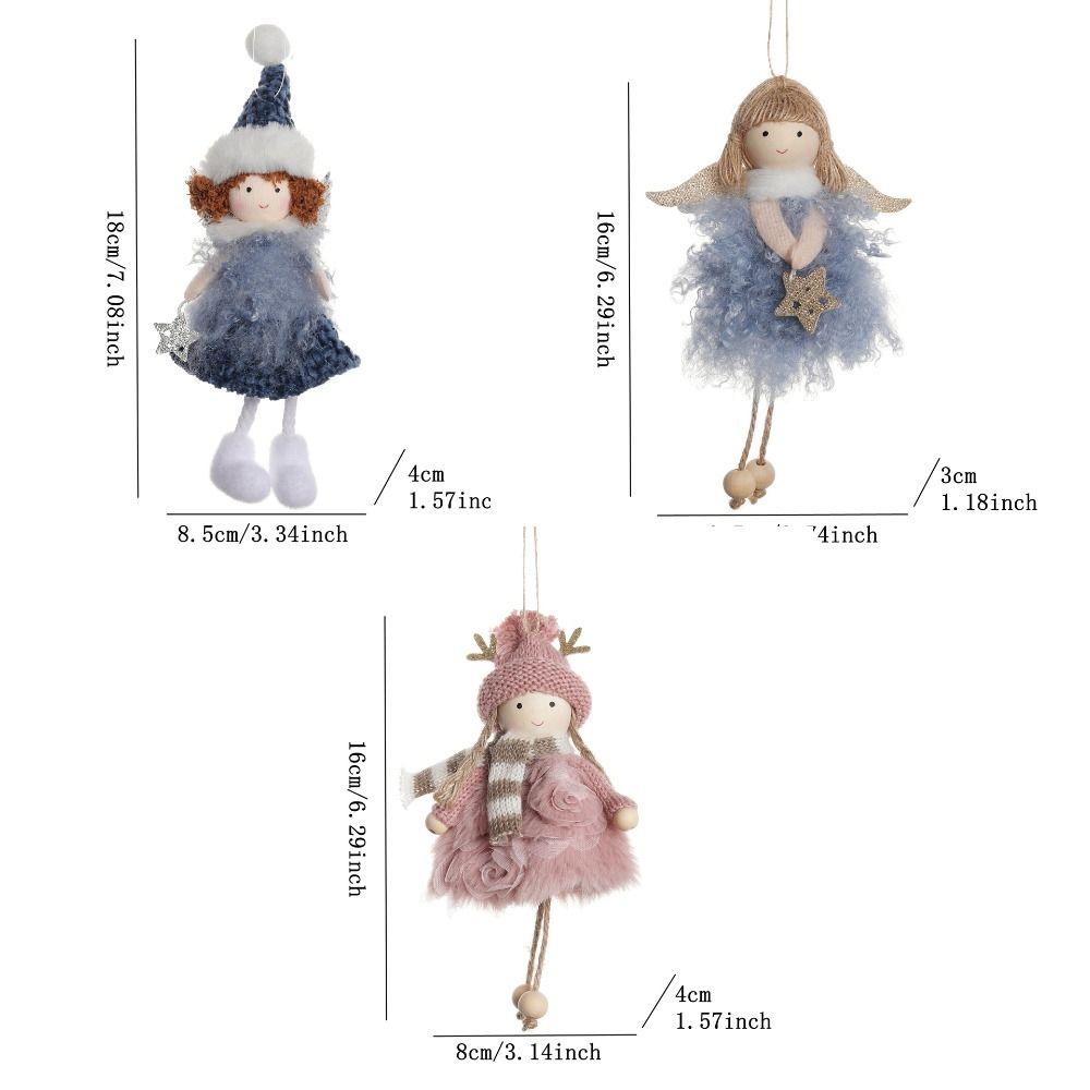 Angel Girl Christmas Angel Doll Old Man Snowman Hanging Pendant Plush Toy Pendant Party Gift Drop Ornaments Xmas Tree Pendant