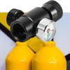 CO2-Fülltank-Zylinder-Nachfülladapter-Anschlusssatz für SodaStream (Schwarz mit Meter)