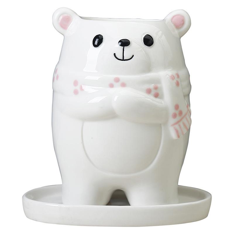 Ceramic Cartoon Flower Pot Cute Succulent Flower Pot Creative Home Gardening Potted Plant