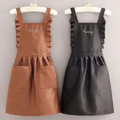 Delantal estilo princesa, delantal de uniforme de trabajo de barista de restaurante floral impermeable, adecuado para restaurantes/hoteles/jardinería