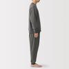 MUJI Cotton Fleece Loungewear Set FB0ZYA6S Black L Men's Long-Sleeve