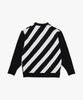 GOALSTUDIO Emblem Color Block Collar Sweater-Black