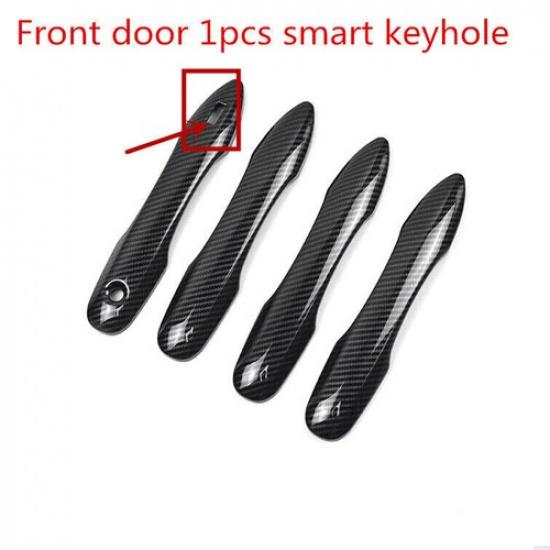 For Toyota Corolla Hatchback Carbon Fiber Style Car door Handle Cover Trim