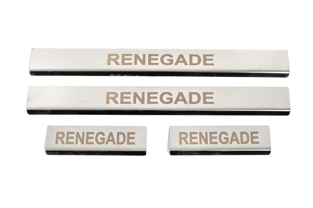 

Накладки на пороги (4 шт, нерж) для Jeep Renegade