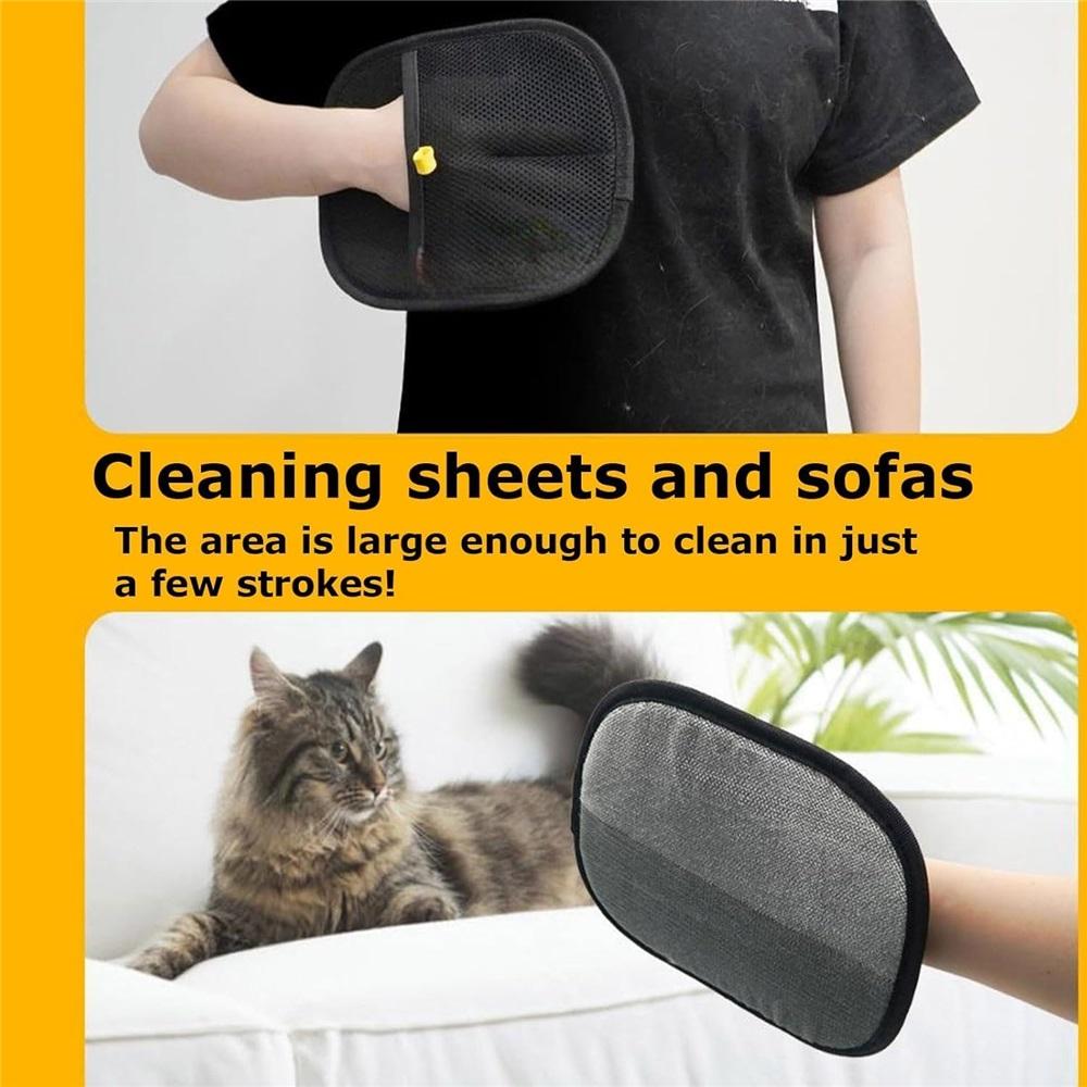 2-Pack Pet Hair Removal Gloves, Static-Cled Pet Hair Removal Gloves, Reusable Pet Grooming Tool, Ideal For Bathing, Hair Removal, And Grooming