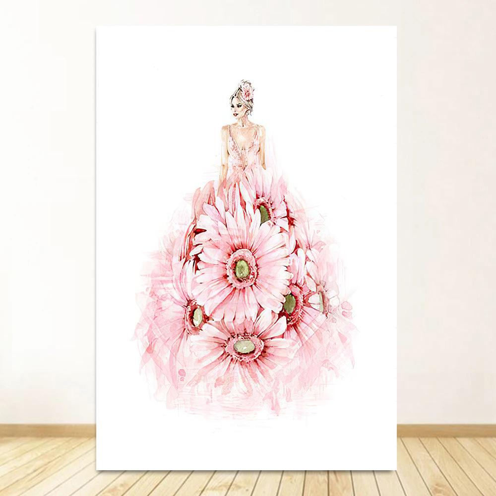 Fashion Girl Art Canvas Painting Perfume Bottle Heels Lipstick Handbag Nordic Posters And Prints Wall Pictures Room Decor