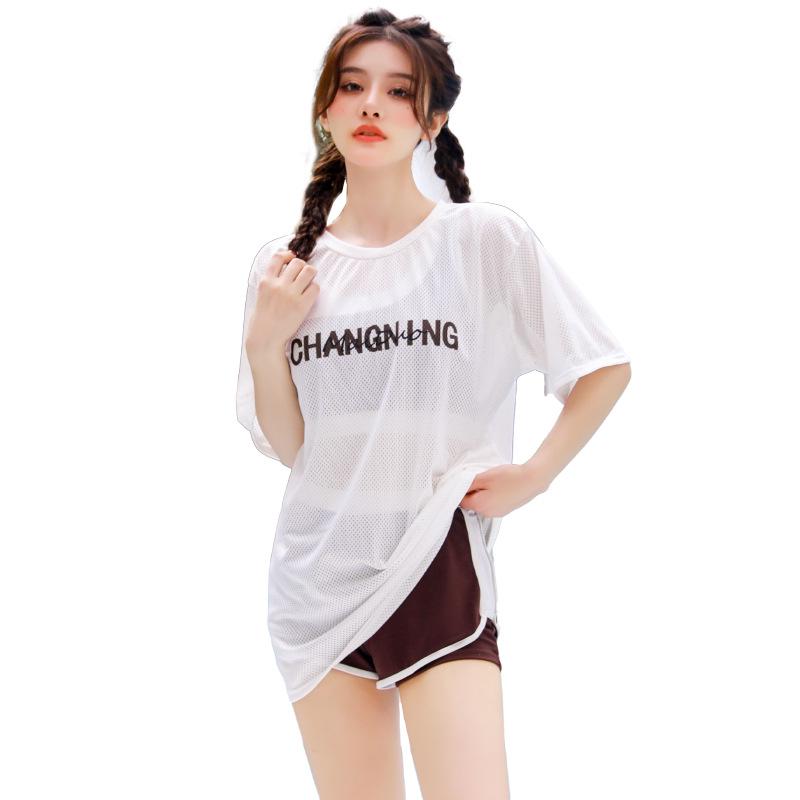 Women's Three-Piece Bikini: Loose, Long, Conservative Style for Teens, Featuring Belly Coverage and Slimming Effect, Perfect for Hot Springs.