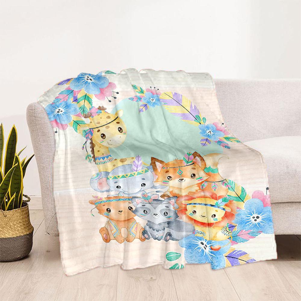 Love Sloth Heart Illustration Blankets are suitable for living rooms,making them an ideal choice for outdoor travel and gifts.