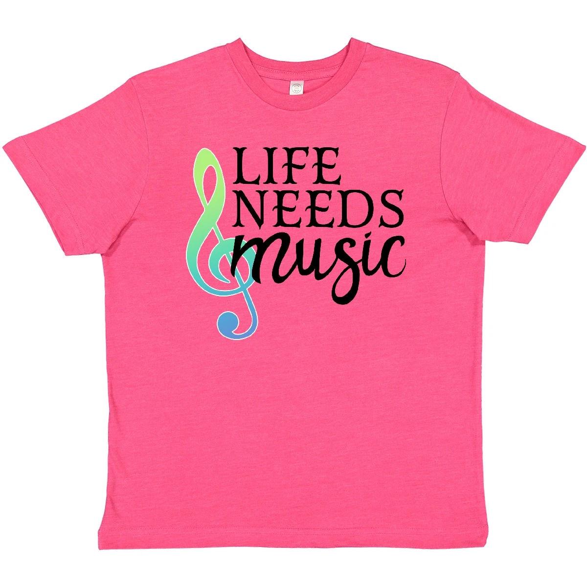 Inktastic Life Needs Music- Ocean Colors Youth T-Shirt Treble Clef Song Happy 160