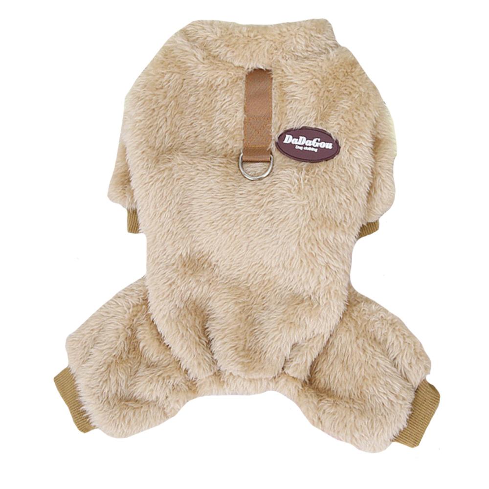 

Пальто для собак, зимний комбинезон для щенков, мягкая теплая одежда для собак маленьких и средних собак, флисовая одежда для кошек, пальто для чихуахуа, комбинезоны для мопсов, йорков, одежда для домашних животных S коричневый