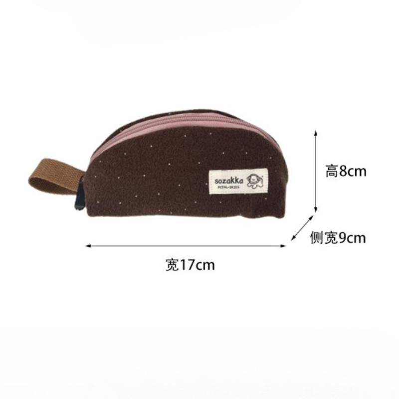 Casual Retro Style Pencil Case Large Capacity Korean Fashion Makeup Bag Portable Stationery Organizer for Students